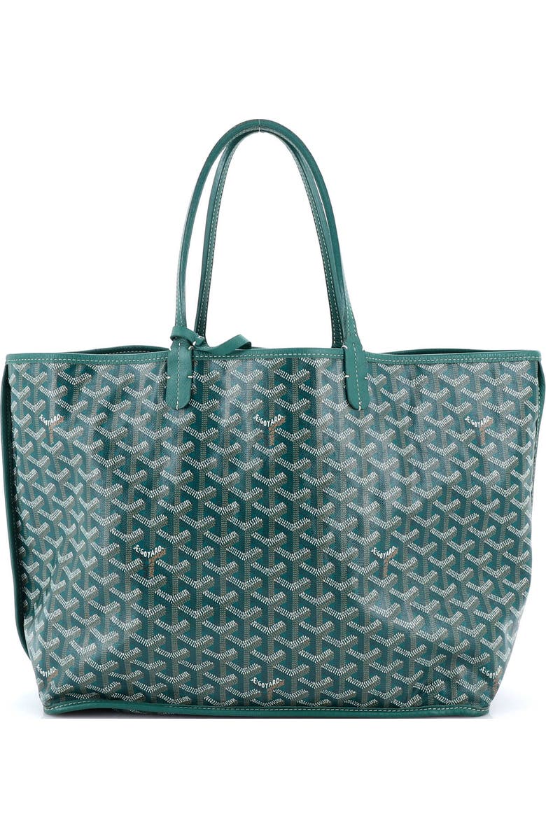 Pre-Owned Goyard Anjou Reversible Tote Coated Canvas PM, Main, color, Green