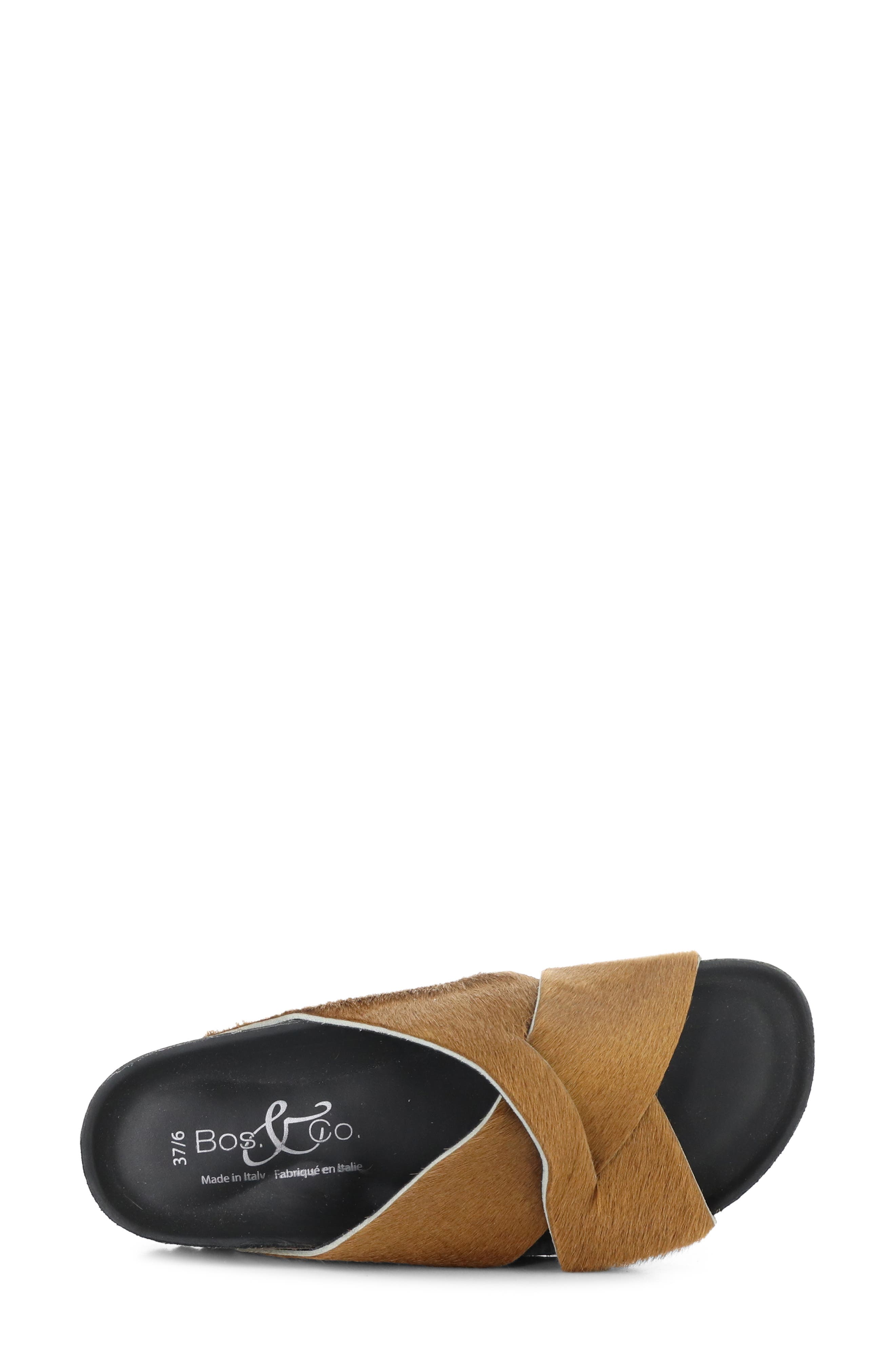 Suna Genuine Calf Hair Sandal, Alternate, color, BRANDY