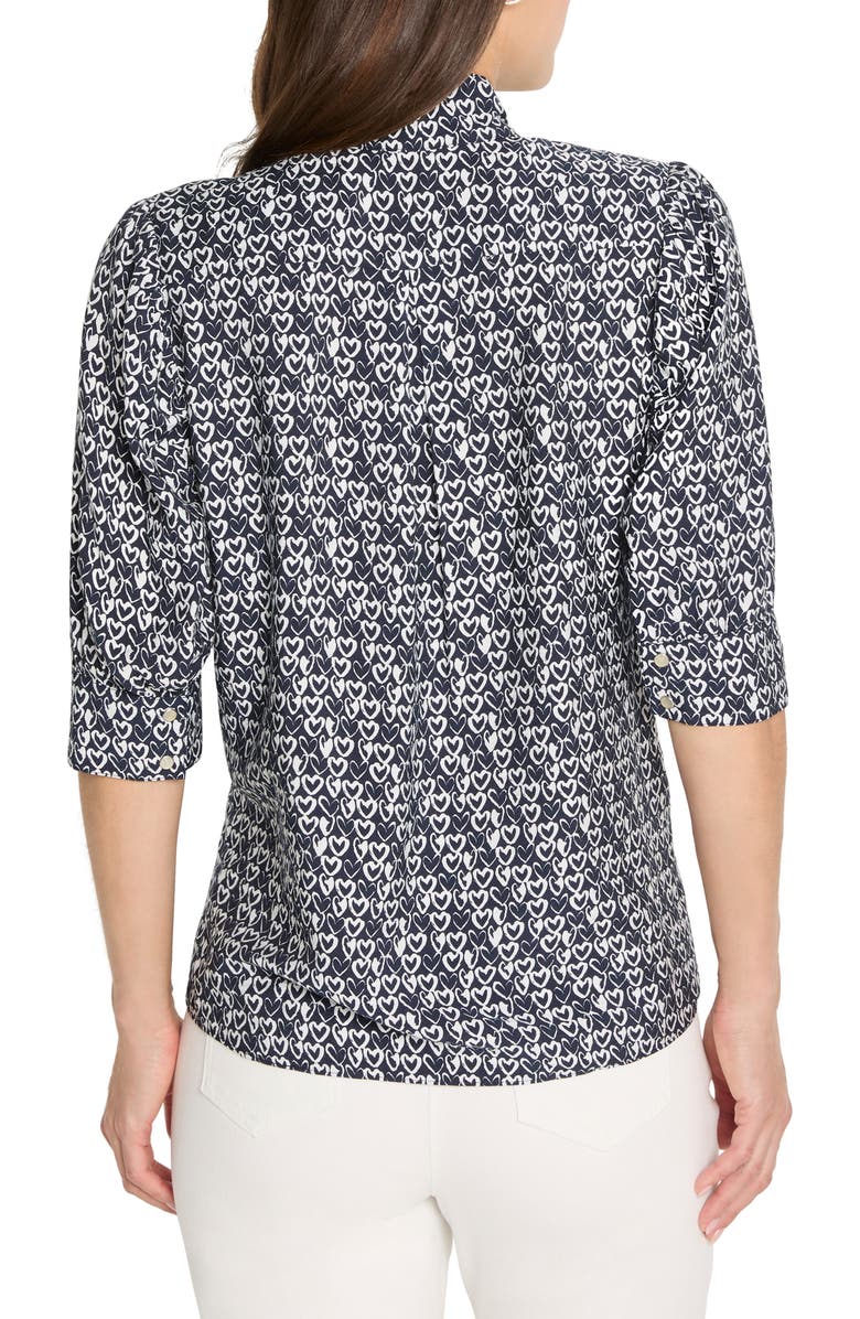 NIC+ZOE Etched Hearts Shirt, Alternate, color, Indigo Multi