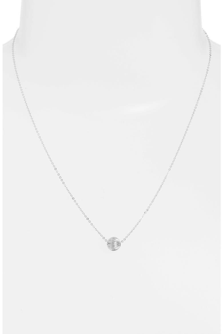 14K Gold Bead Necklace (Nordstrom Exclusive), Alternate, color, 14K WHITE GOLD