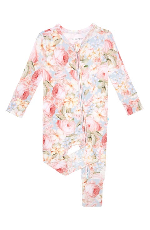 Floral Fitted Convertible One-Piece Pajamas (Baby)