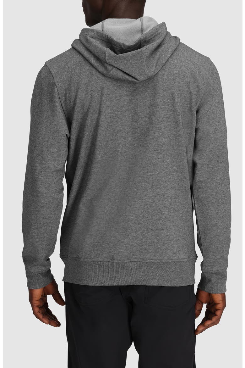 Essential Fleece Hoodie, Alternate, color, GREY HEATHER
