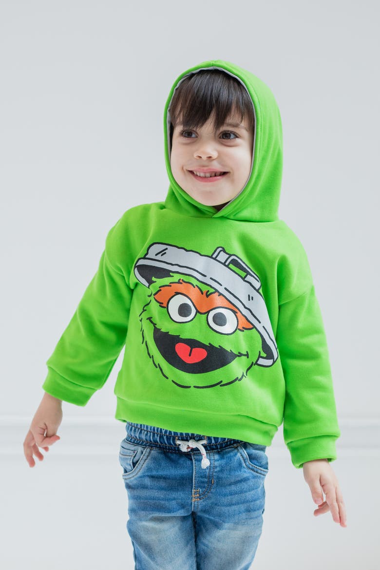 Fleece Pullover Hoodie, Alternate, color, Oscar Green