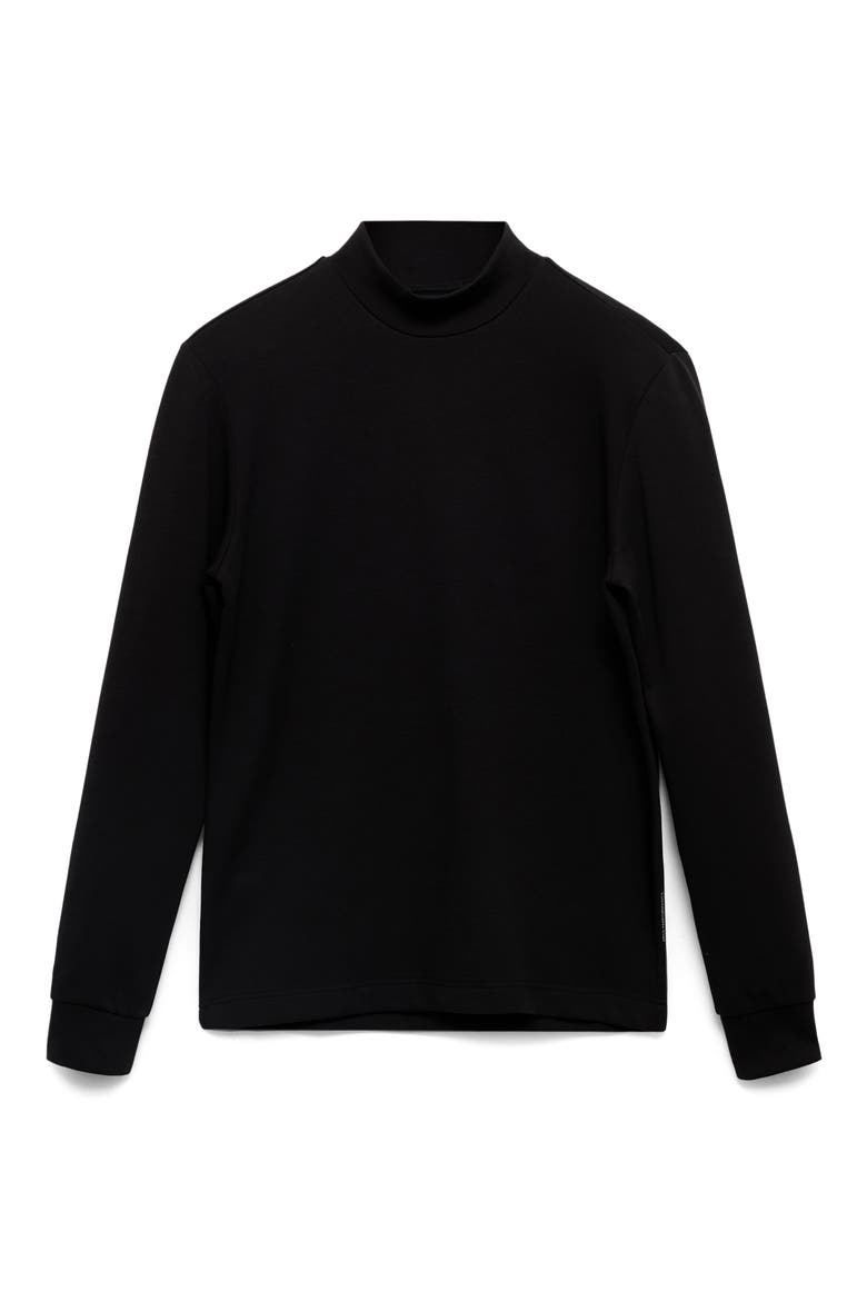 Slim Fit Long Sleeve Mock Neck Thermolite® T-Shirt, Alternate, color, BLACK