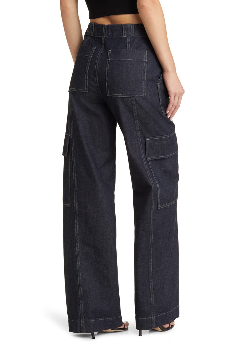 x EmRata Amia Wide Leg Cargo Jeans, Alternate, color, PRINCE ST
