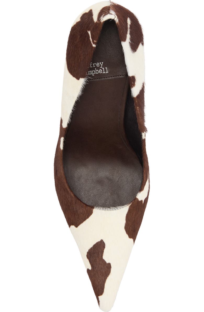 Jeffrey Campbell Risktake Genuine Calf Hair Pointed Toe Pump, Alternate, color, Brown White Cow