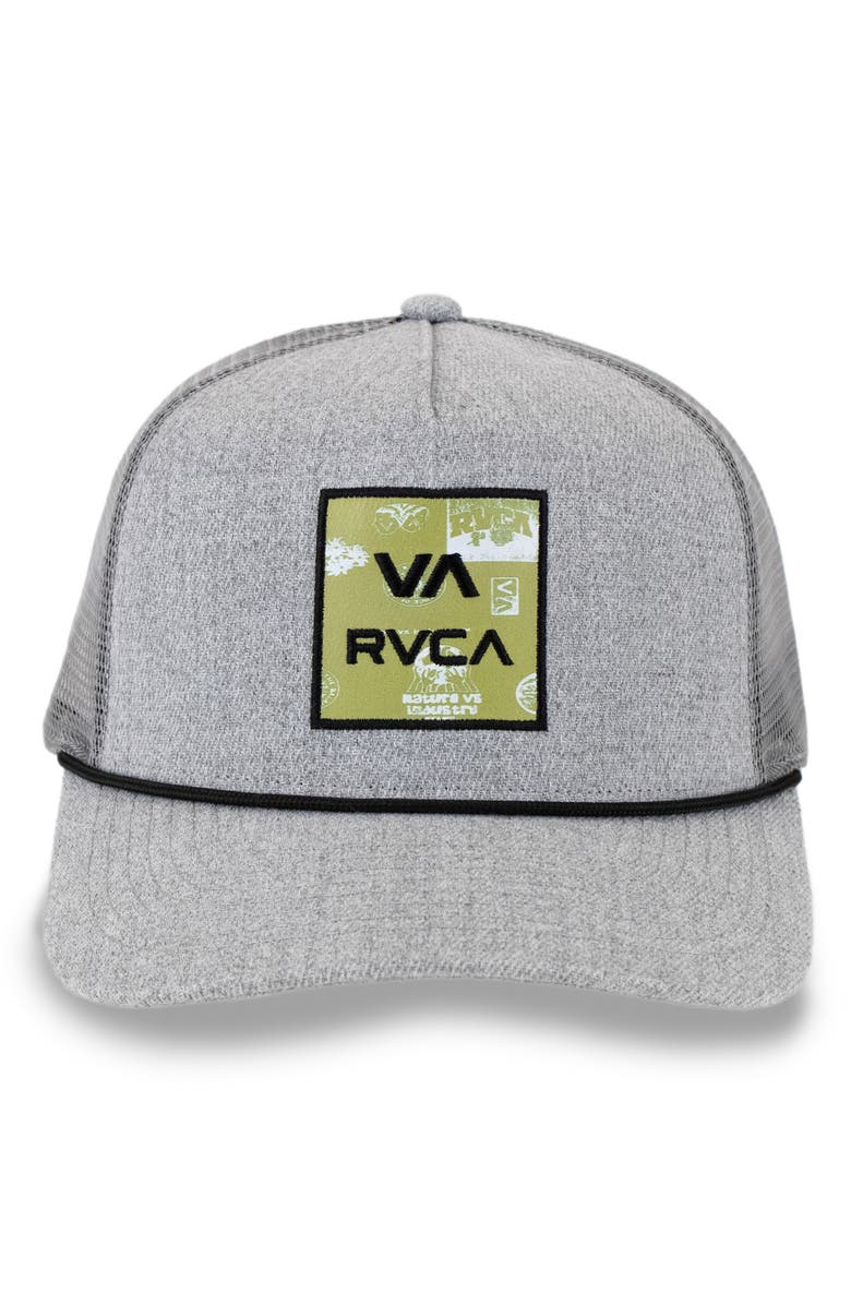 RVCA Aoki Adjustable Trucker Hat, Main, color, Heather Grey