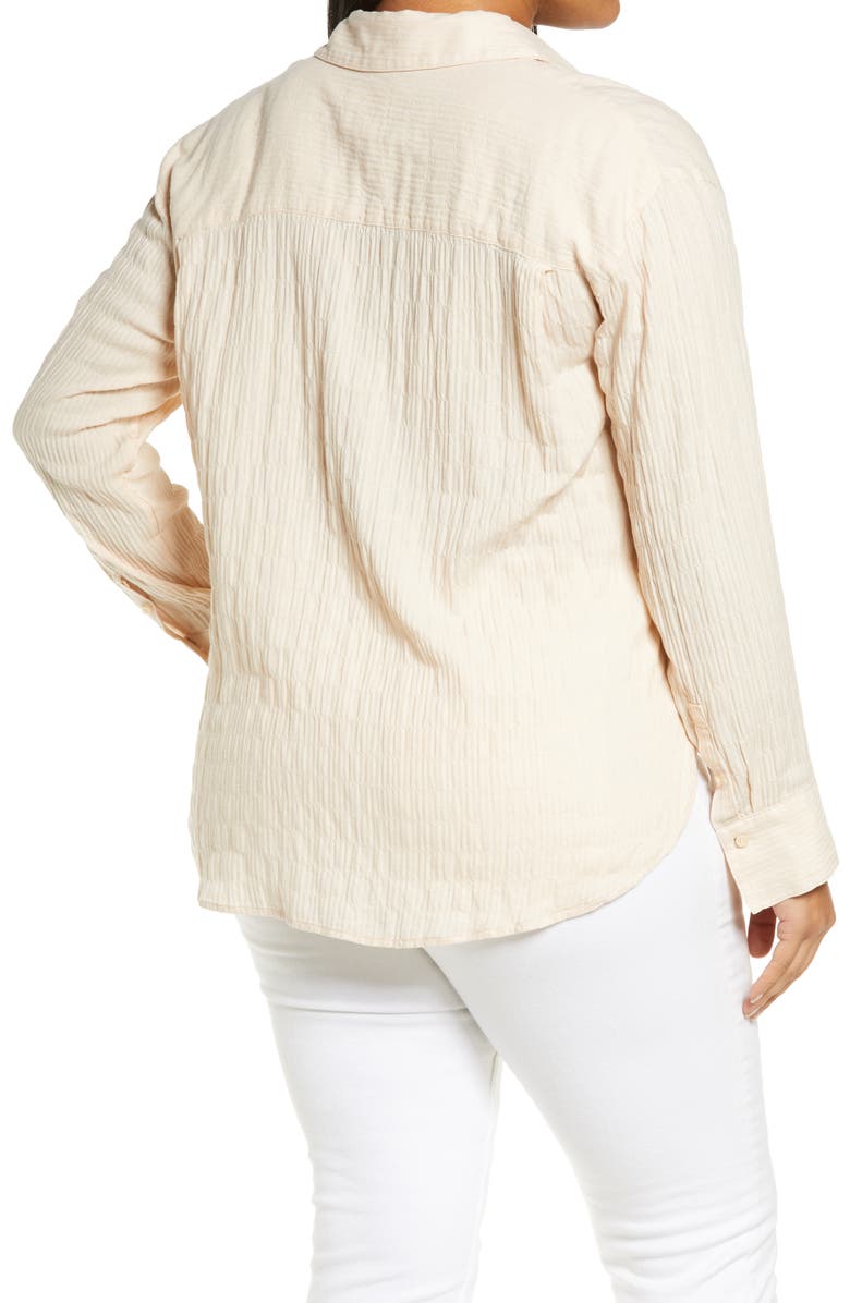 Treasure & Bond Breezy Boyfriend High-Low Button-Down Shirt, Alternate, color, 