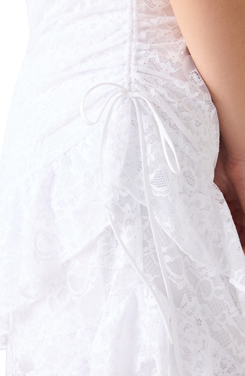 Steve Madden Lorene Lace Midi Slipdress, Alternate, color, White