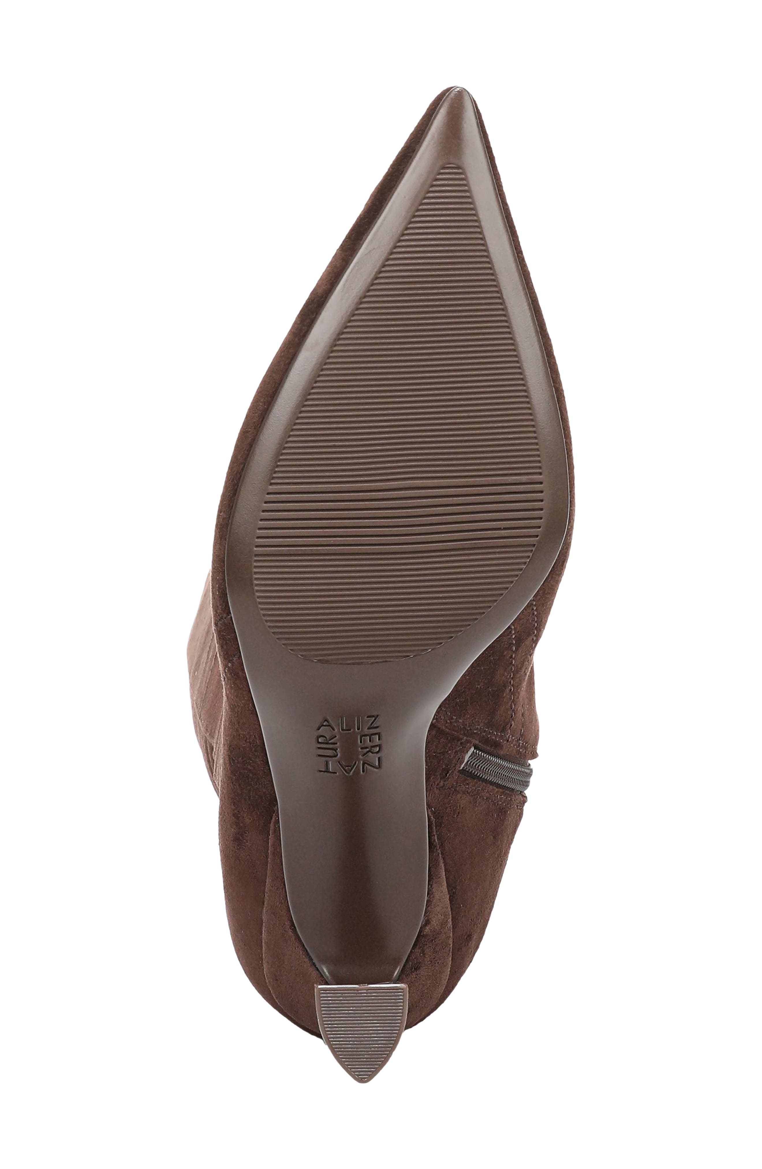 Edina Pointed Toe Knee High Boot, Alternate, color, CHOCOLATE SUEDE