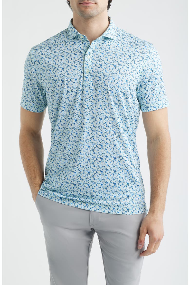 Charmer Floral Performance Jersey Polo, Main, color, SOUND SIDE