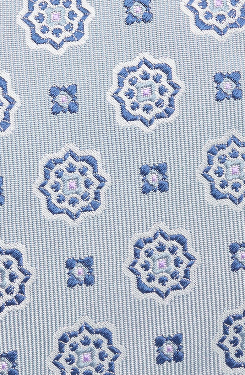 BOSS Medallion Silk Blend Tie, Alternate, color, Open Grey