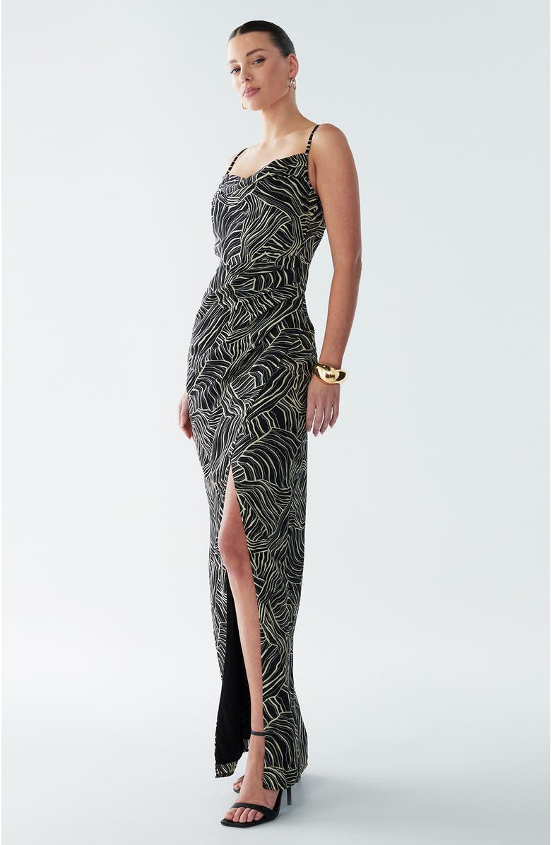 BWLDR Reenie Dress, Alternate, color, Black Abstract