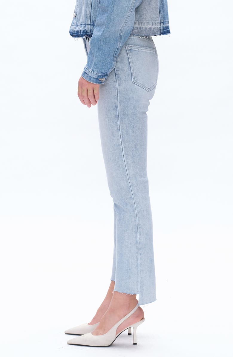 Bayeas Daisy High Waist Step Hem Slim Jeans, Alternate, color, Light Blue