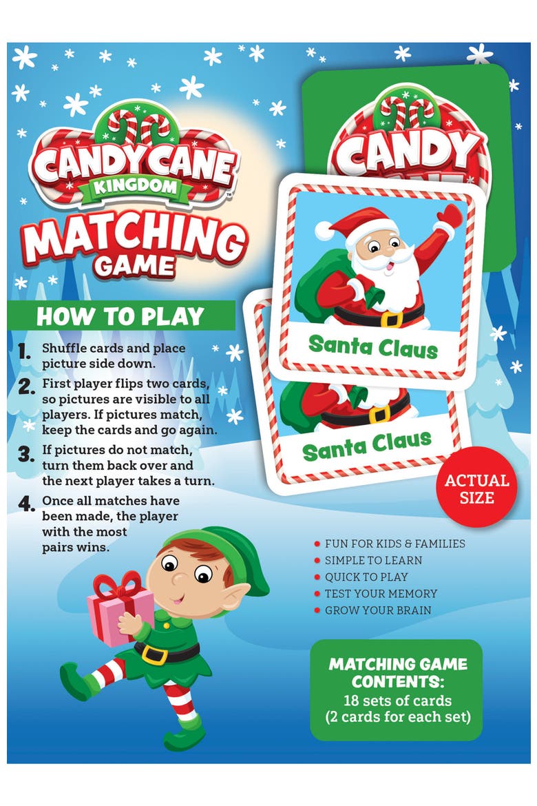 Candy Cane Kingdom Matching Game, Alternate, color, Multicolor
