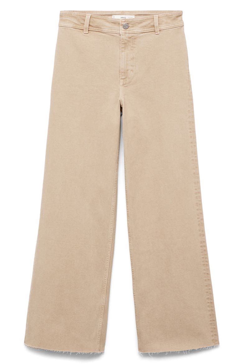 Catherin Raw Hem High Waist Culotte Jeans, Alternate, color, SAND