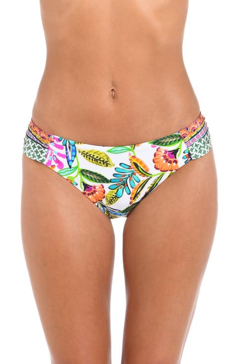 Jungle Shirred Side Bikini Bottoms