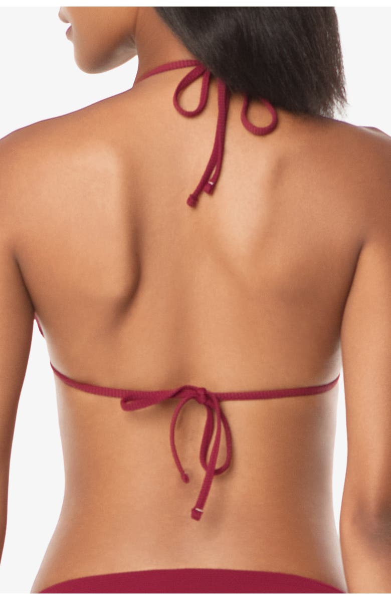 HELEN JON Tortoise Ring String Top, Alternate, color, Merlot Cora Texture