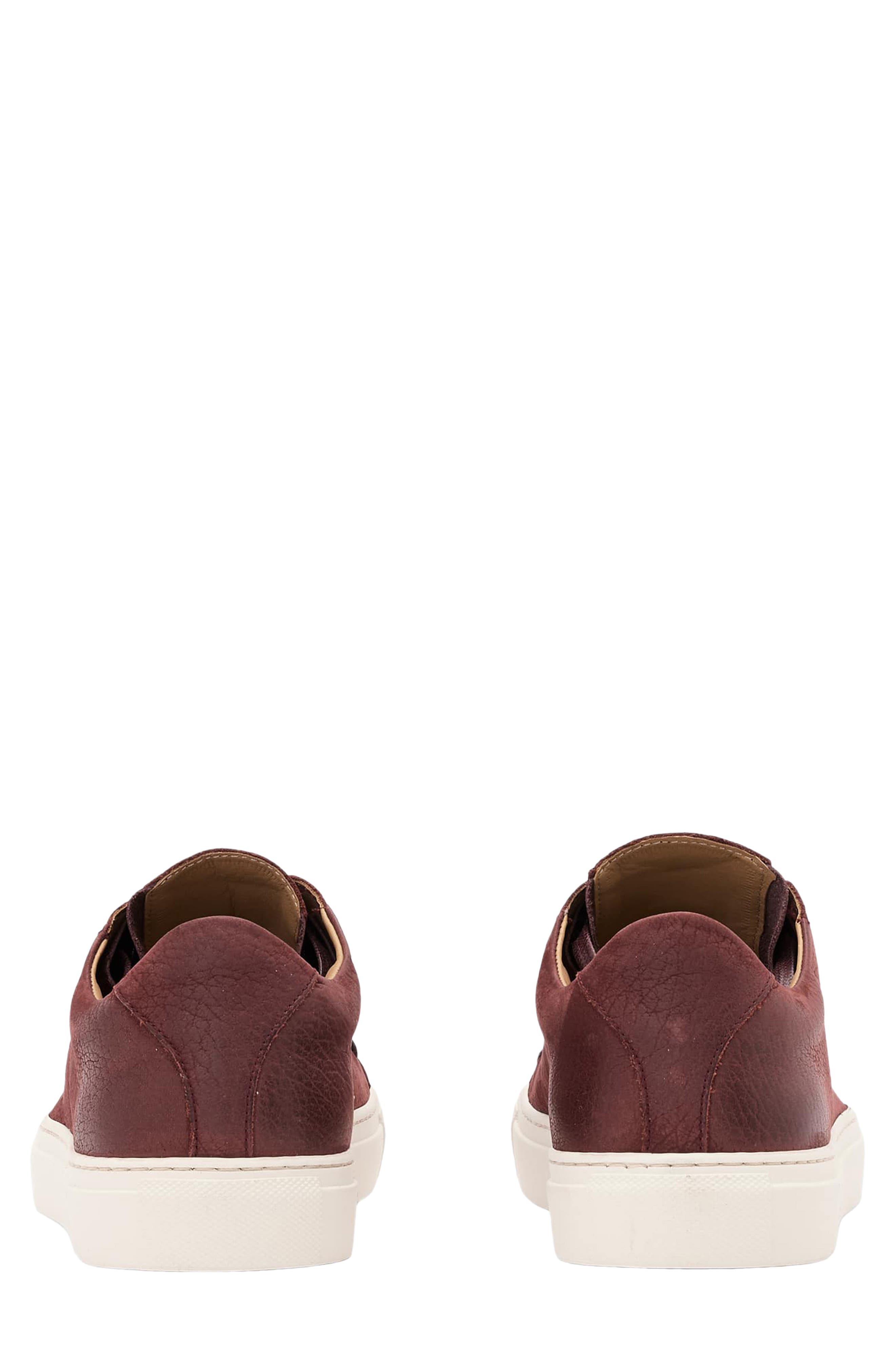 Reed Low Top Leather Sneaker, Alternate, color, TAMARIND