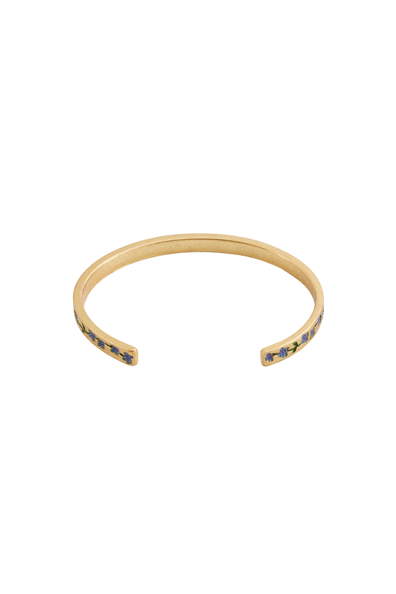 Forget Me Not Gold Bangle, Alternate, color, Gold