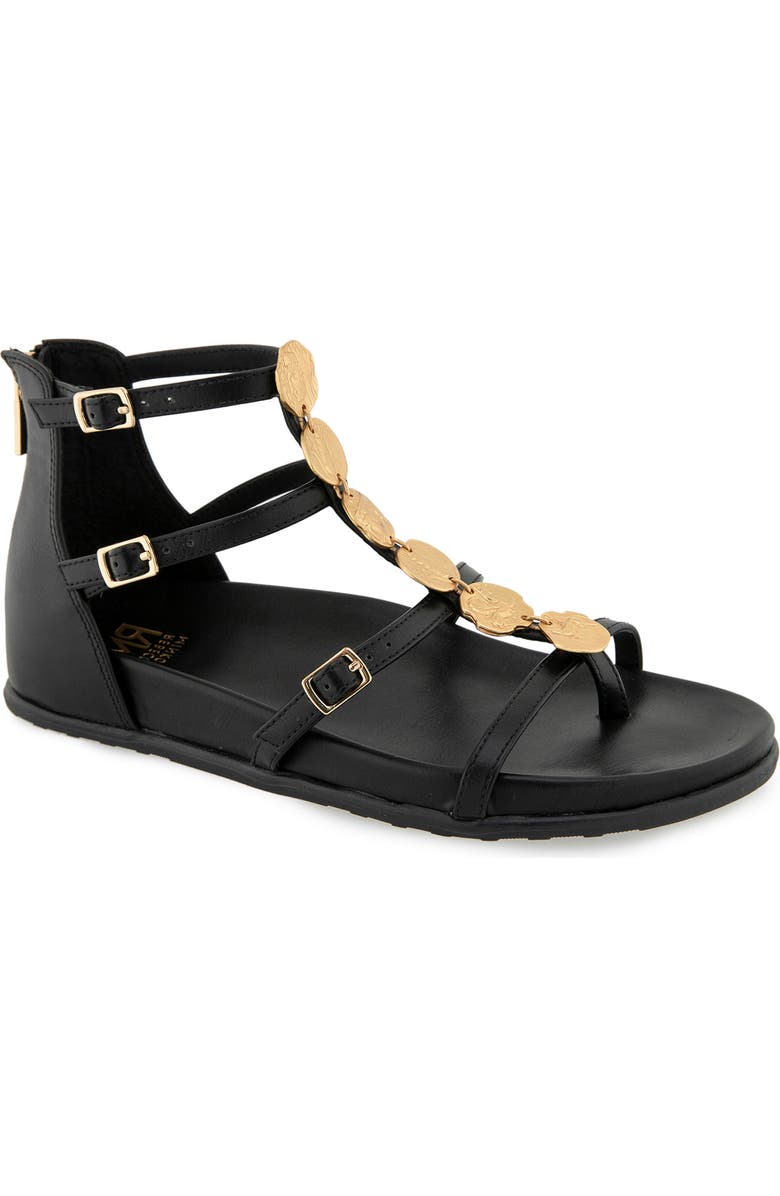 Rebecca Minkoff Hadley Cage Sandal, Main, color, Black