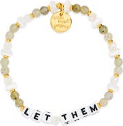 Little Words Project Let Them Moonlit Pebble Stretch Bracelet