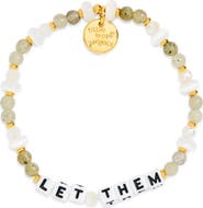 Little Words Project Let Them Moonlit Pebble Stretch Bracelet