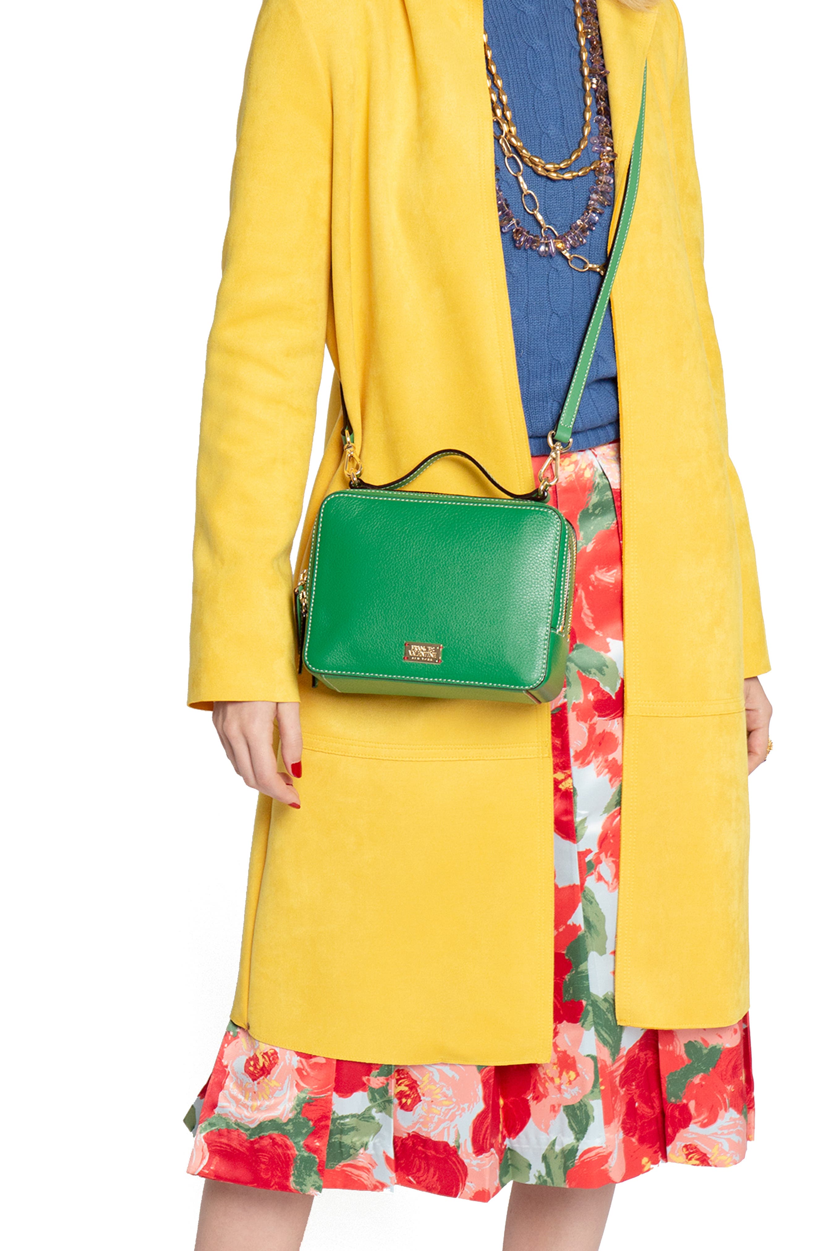 Tumbled Leather Crossbody Bag, Alternate, color, GREEN