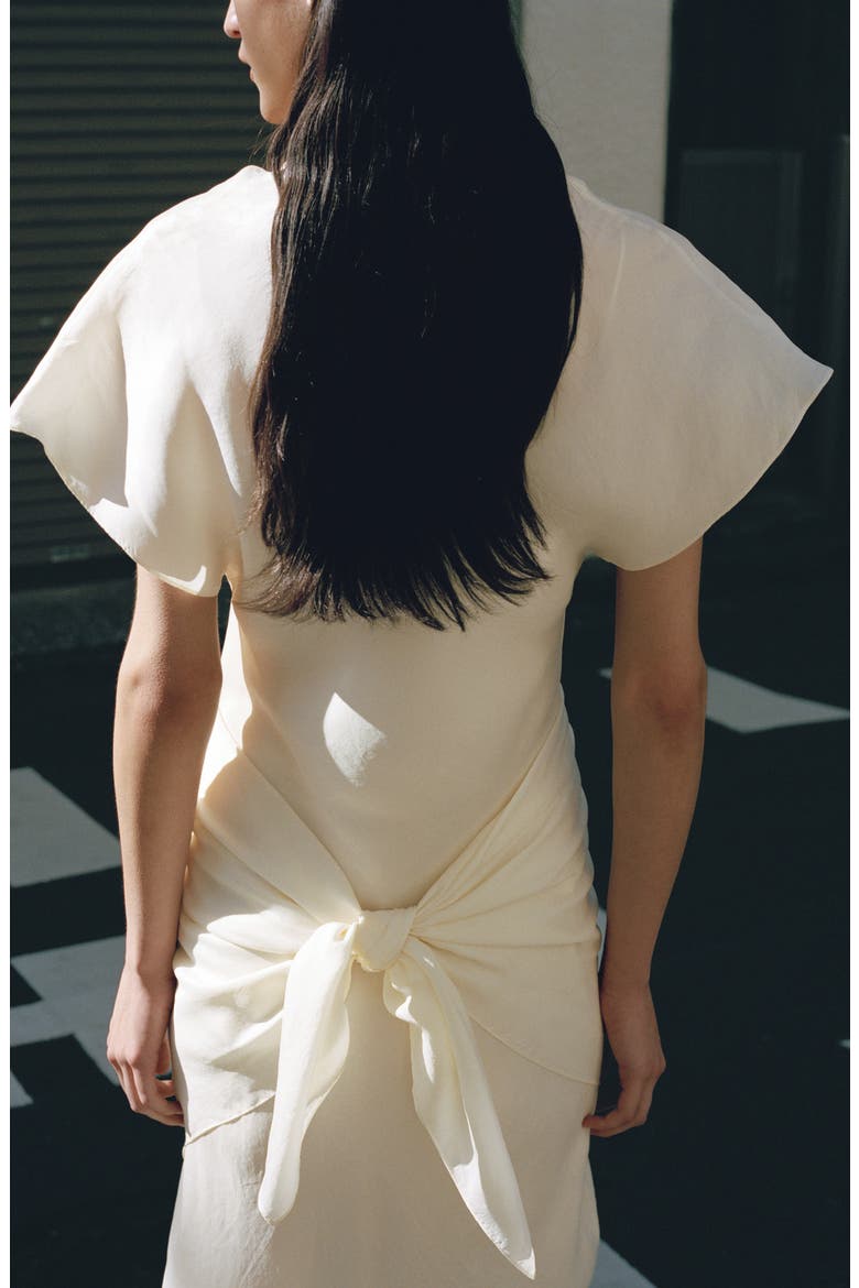 Midi Scarf Dress, Alternate, color, ECRU