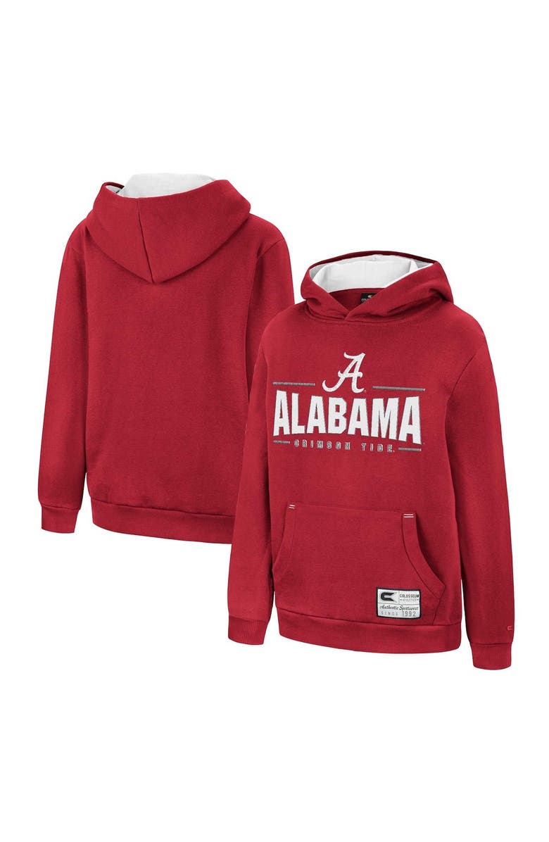 COLOSSEUM Youth Colosseum Crimson Alabama Crimson Tide Lead Guitarists Pullover Hoodie, Main, color, 