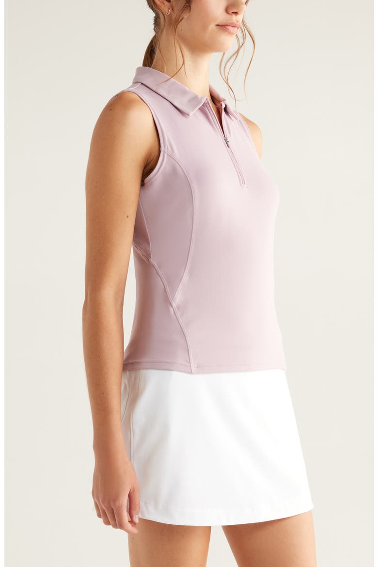 Replay Half Zip Polo Tank, Alternate, color, PURPLE DAWN