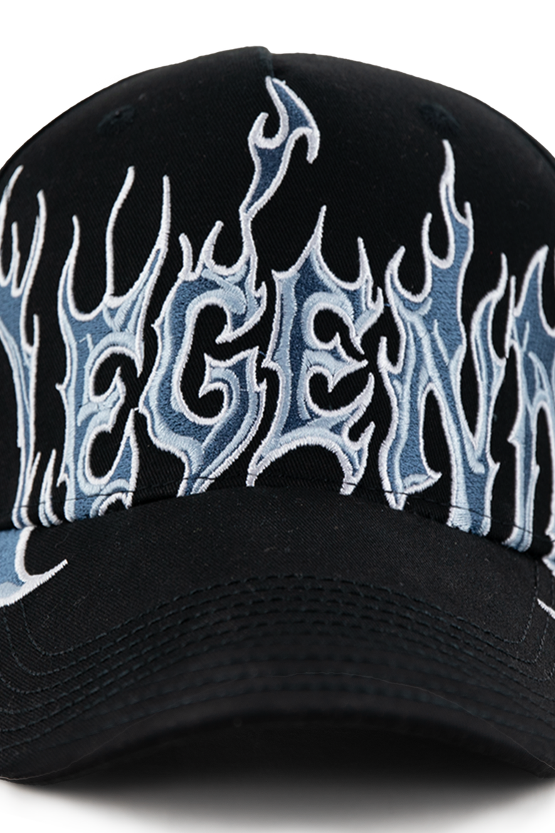 Titus Black Flame Legend Hat, Alternate, color, Black w/ ice-blue & white