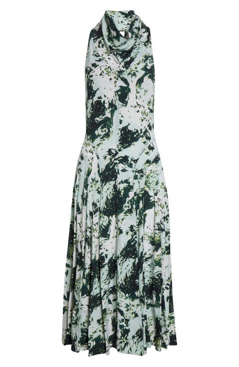 Adelide Print Cowl Neck Midi Dress