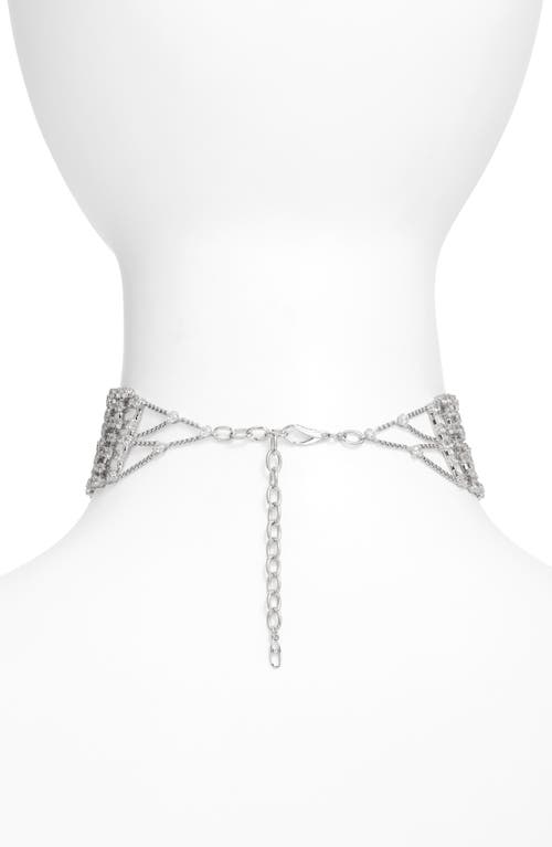 Nadri Cabaret Cubic Zirconia Choker Necklace In Rhodium