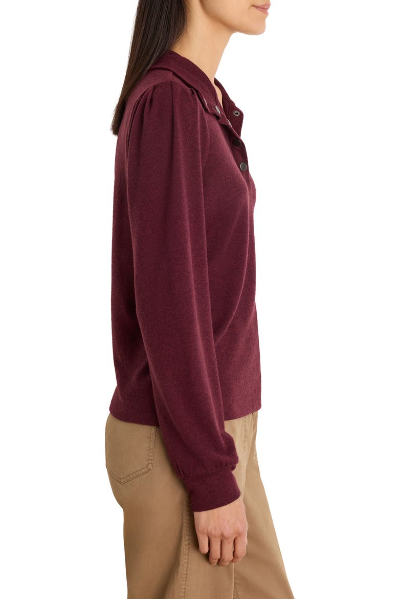 Cozy Puff Sleeve Tee, Alternate, color, WINTERBERRY
