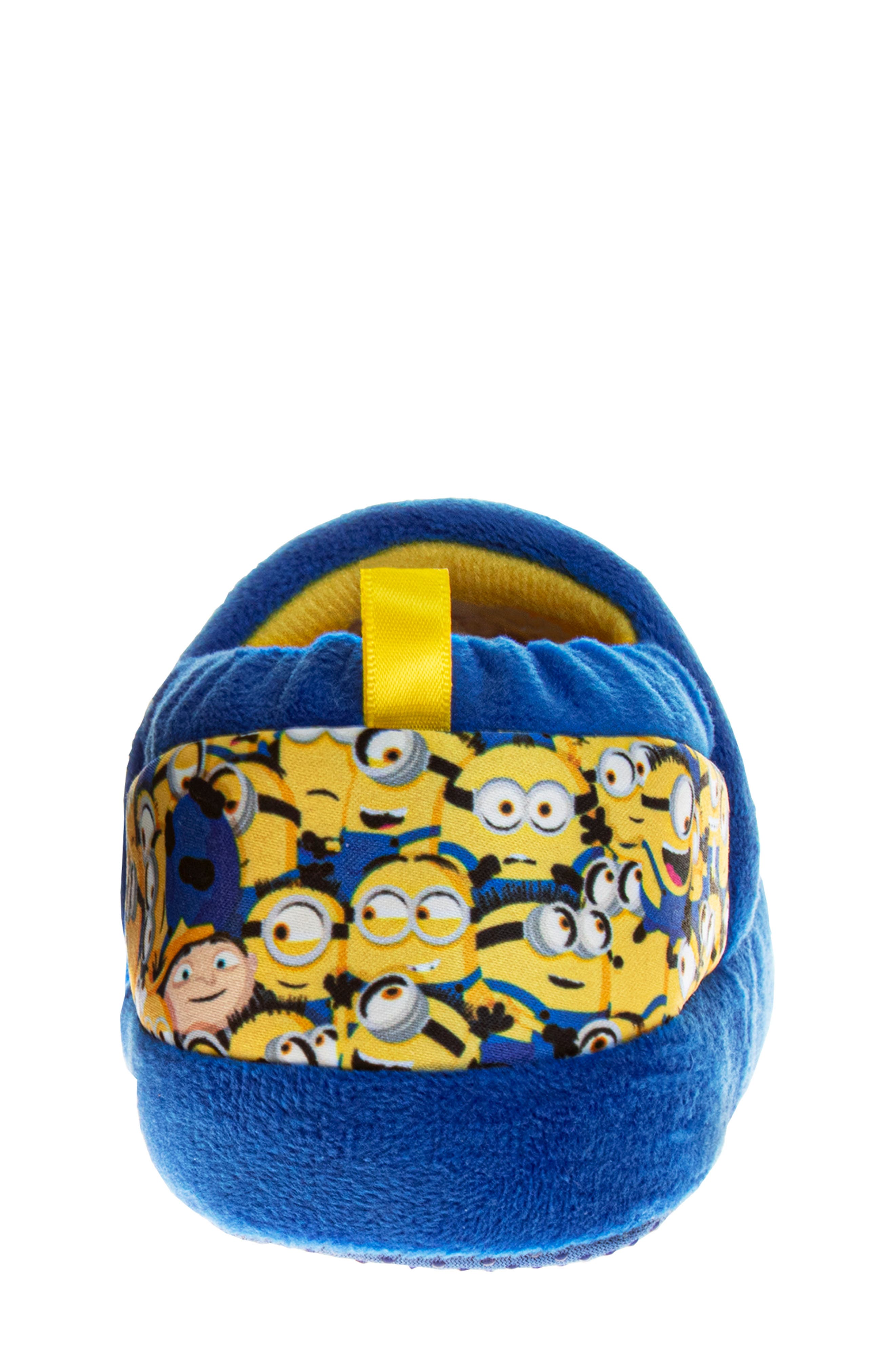 Kids' Minion Slippers, Alternate, color, BLUE/ YELLOW