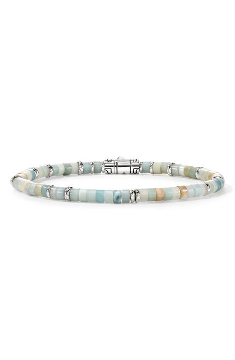 Heishi Sterling Silver & Quartzite Bead Bracelet