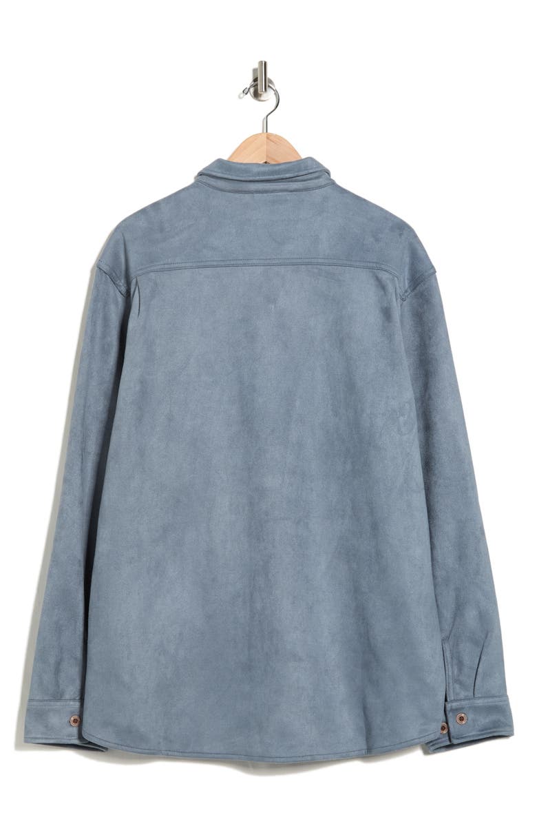 WEATHERPROOF VINTAGE Faux Suede Shirt Jacket, Alternate, color, Stormy Weather