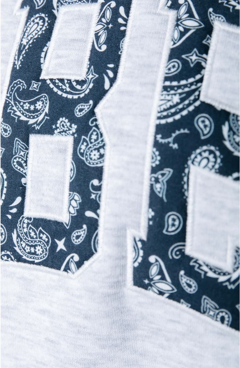 Colourful Rebel Rebel Paisley Patch Dropped Shoulder Sweat, Alternate, color, Light Grey Melange