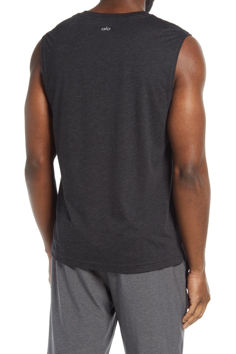 The Triumph Sleeveless T-Shirt, Alternate, color, BLACK HEATHER/HEATHER