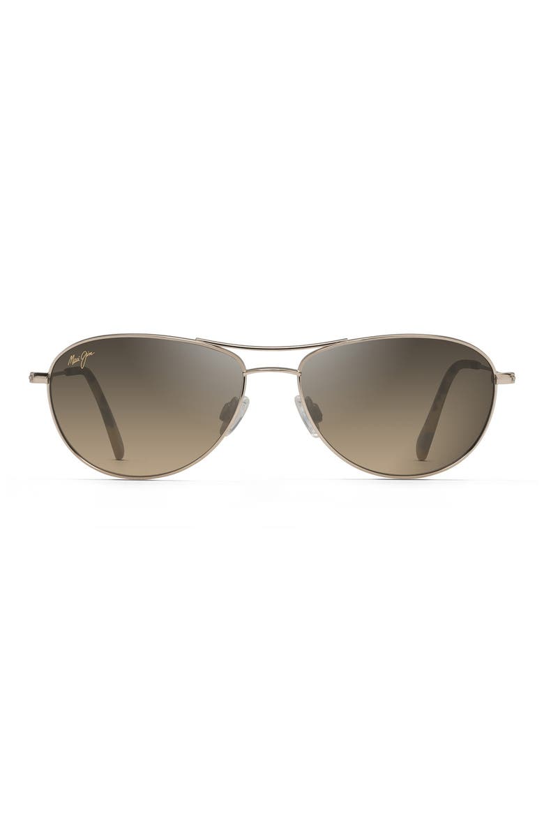 Baby Beach 56mm Polarized Aviator Sunglasses, Main, color, GOLD/ TORTOISE
