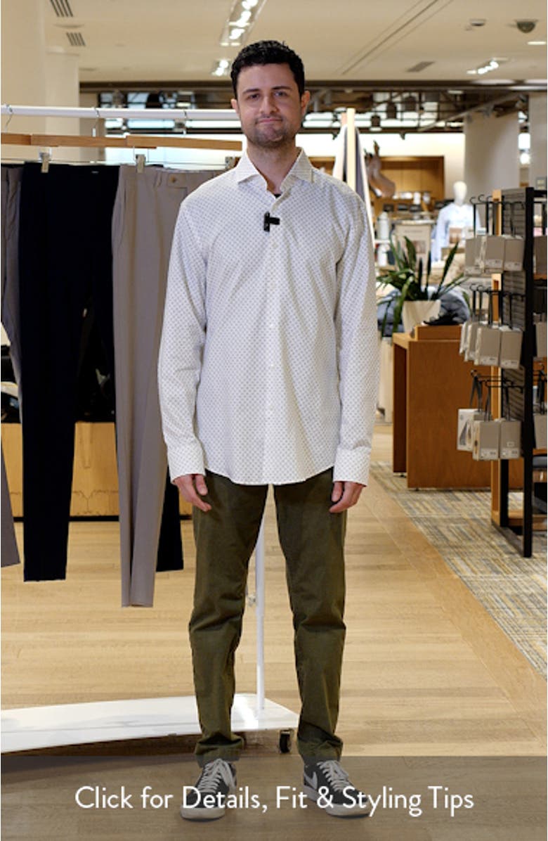 Hank Slim Fit Stretch Cotton Dress Shirt, sales video thumbnail