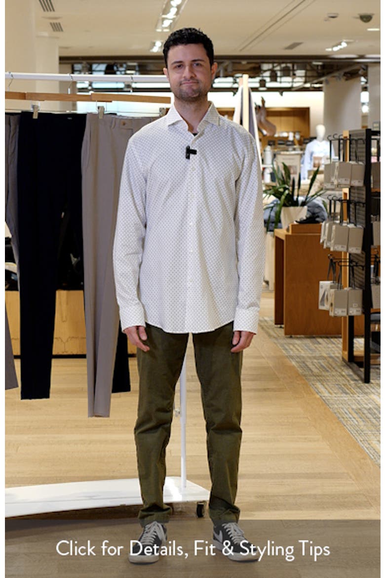 Hank Slim Fit Stretch Cotton Dress Shirt video