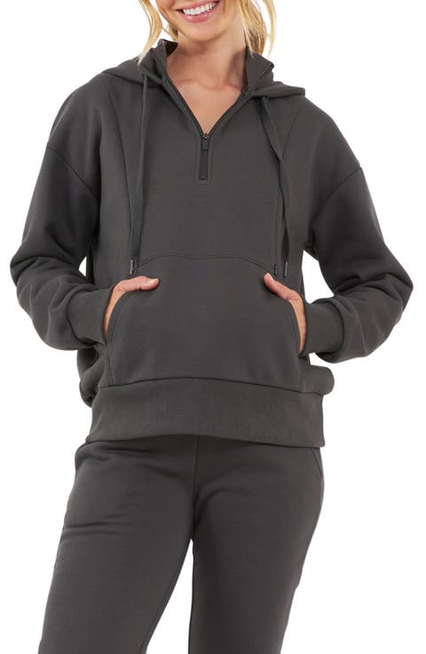 Nicky Maternity/Nursing Quarter Zip Hoodie