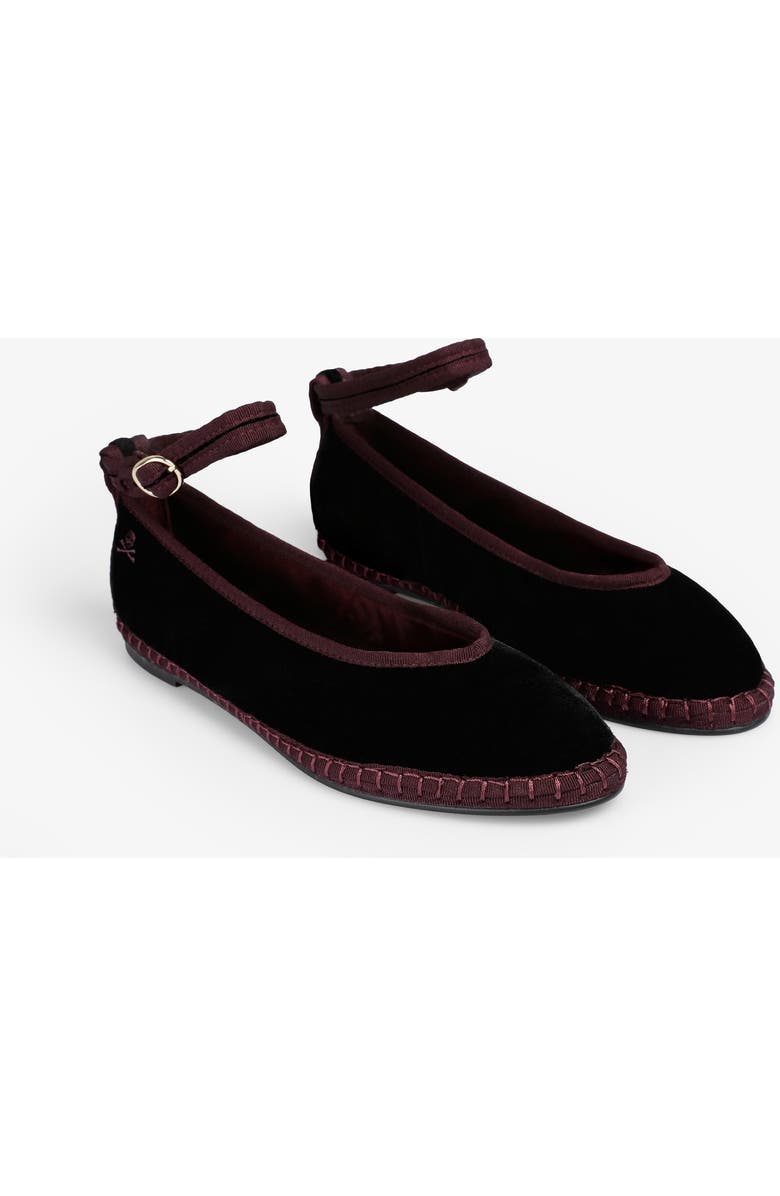 Scalpers Velvetstrapankle Slipper, Alternate, color, Purple
