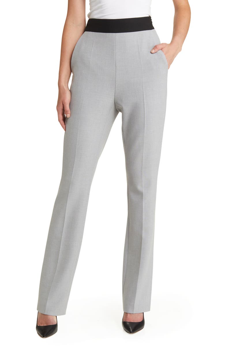 BOSS Tubeka Contrast Waist Straight Leg Pants, Main, color, 