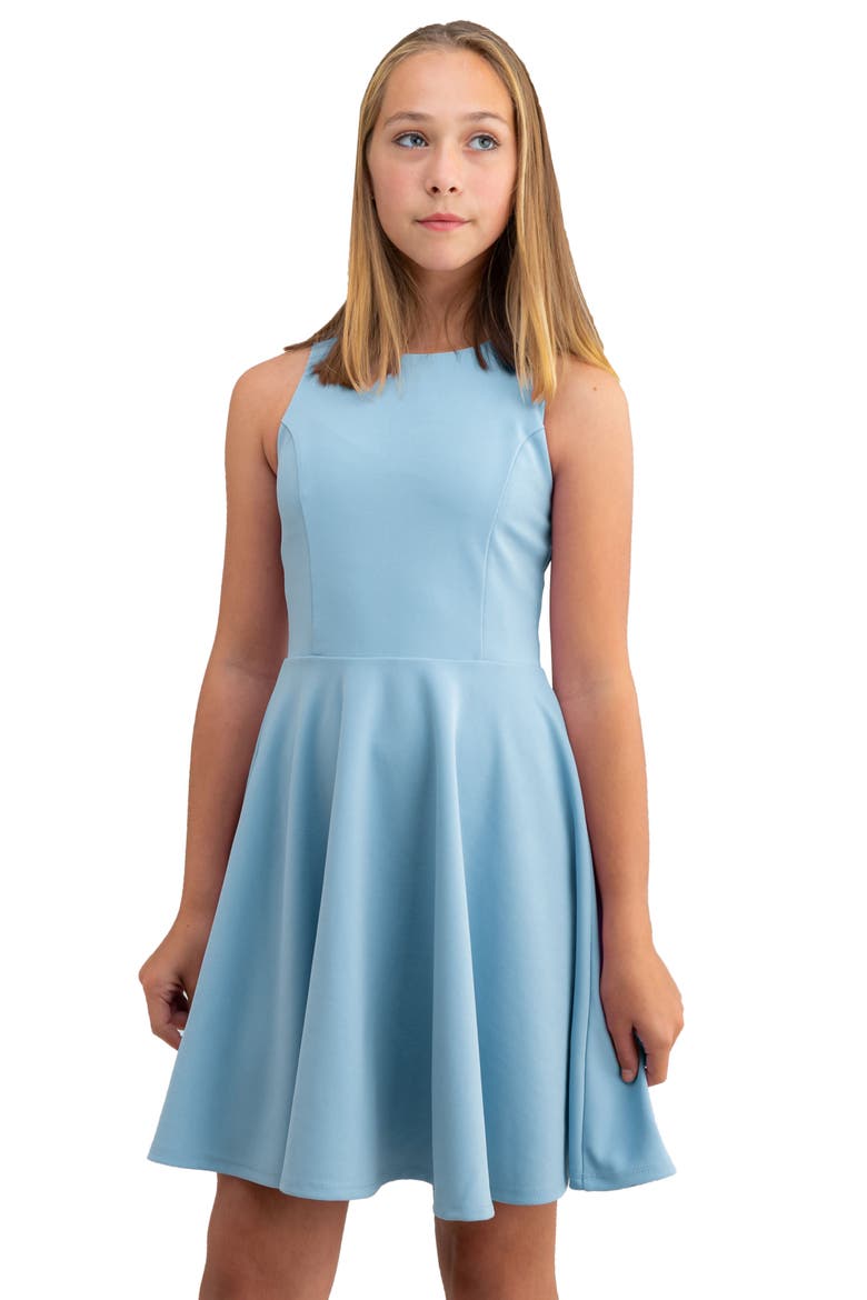 Textured Racerback Dress in Longer Length, Main, color, LIGHT BLUE