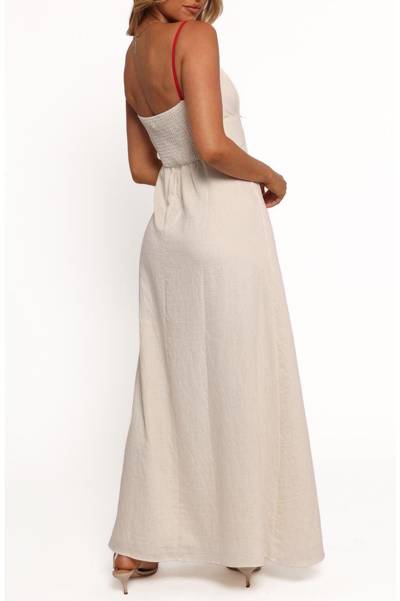 Gracie Tie Milkmaid Sundress, Alternate, color, OATMEAL