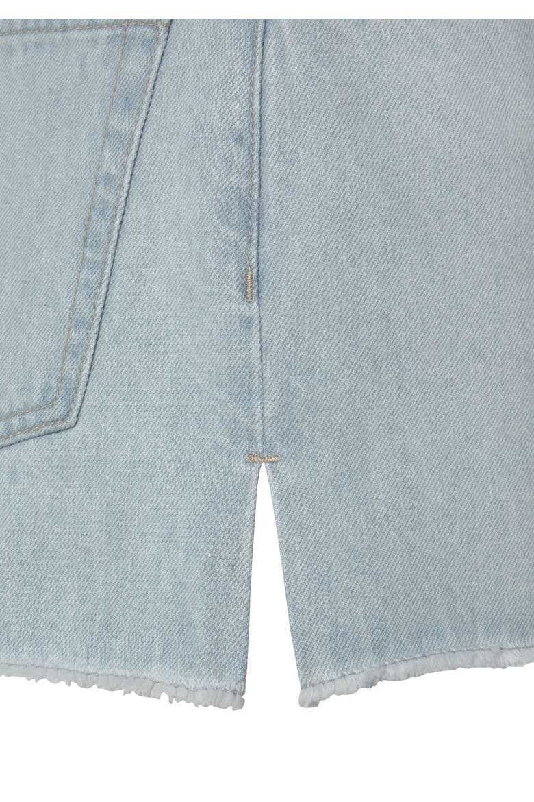 Mid Rise Frayed Hem Shorts, Alternate, color, Blue Wash