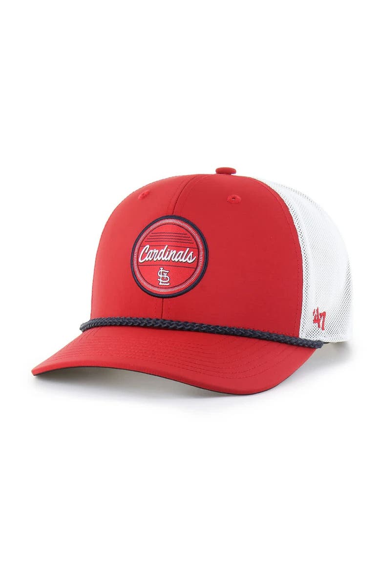 Men's '47 Red/White St. Louis Cardinals Fairway Trucker Adjustable Hat, Main, color, Red